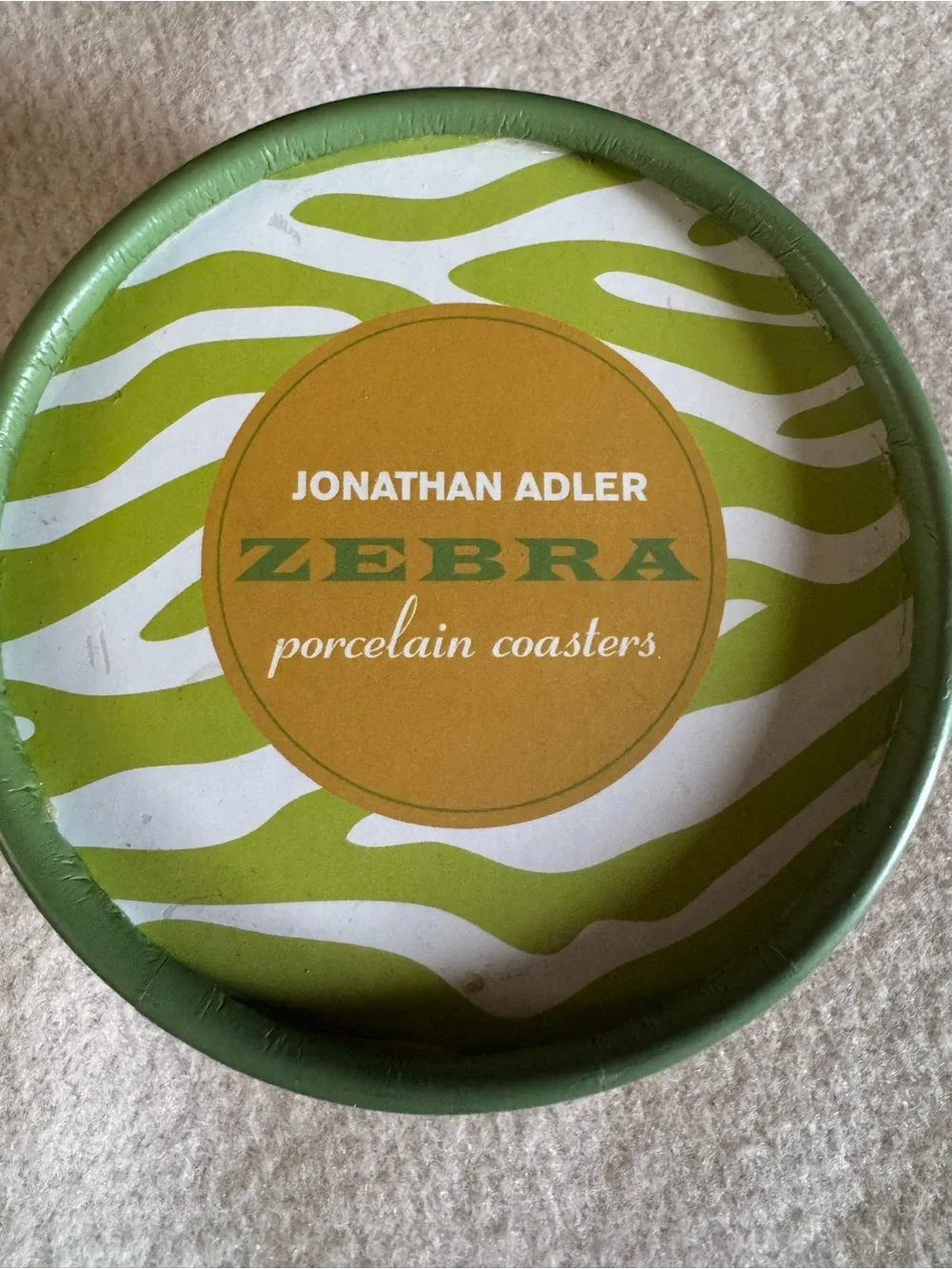 Jonathan Adler Zebra Porcelain Coasters